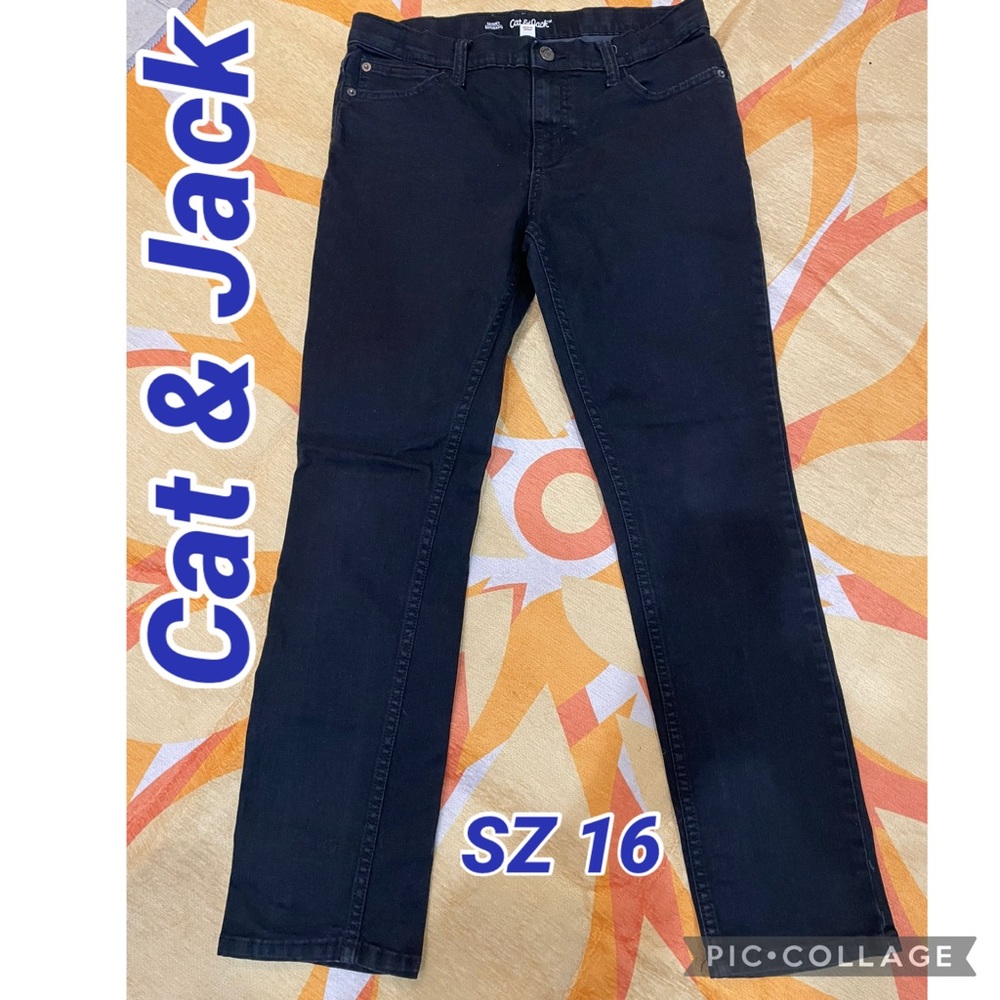 Cat & Jack Teens / Kids Dark Blue Black Skinny Jeans Size 16 Great condition